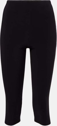 Norma Kamali Leggings Capri a vita alta