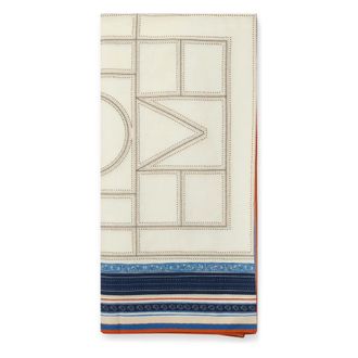 Toteme Scarves, female, Beige, Size: ONE SIZE Monogram-print Sarong