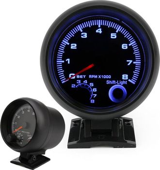 OEM Tac&oacute;metro Universal De 12 V Y 3,75 Pulgadas Con Luz Azul Para Coche
