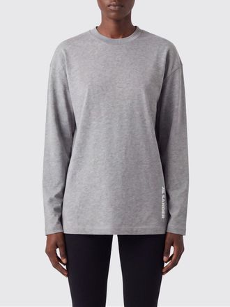 Jil Sander Long-Sleeved Cotton T-Shirt with Contrast Logo