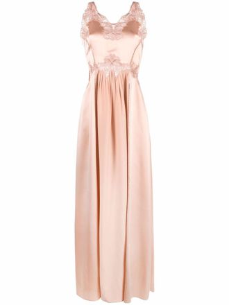 Alberta Ferretti Gelaagde maxi-jurk - Roze