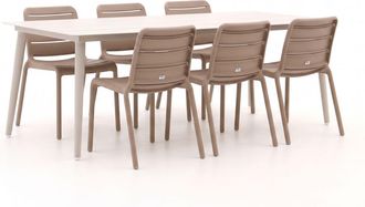 Forza Furniture Forza Narni/Sora 220cm dining tuinset 7-delig stapelbaar