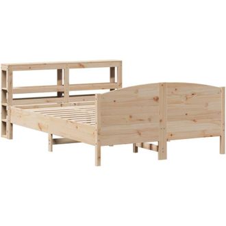 vidaXL Estructura De Cama Sin Colch&oacute;n Madera Maciza De Pino 140x190 Cm Vidaxl