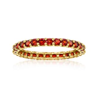 Ross-Simons Garnet Eternity Band in 14kt Yellow Gold