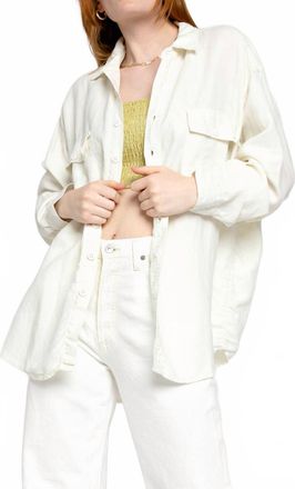 NSF Busy Boyfriend Oversized Shirt In Soft White