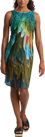 Natori Paradise Printed Mesh Mini Dress