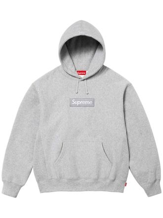 SUPREME Box Logo hoodie - unisex - Cotton - M - Grey