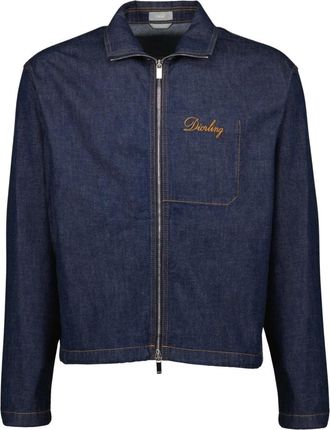 Dior Denim jas Herfst-Winter 2025 collectie - Heren - Zomerjassen - Blauw - L - Denim - Jassen