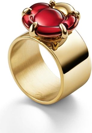 Baccarat B Flower Ring Red Crystal Size 5 2807667