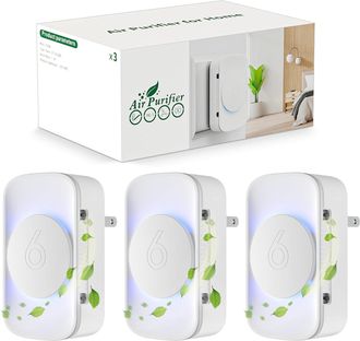 OEM Ionizador De Aire Para Apartamentos, Paquete De 3 Purificadores De Aire Silenciosos Para Habitaciones De Fumadores, Habitaciones Peque&ntilde;as, Humo, Masco