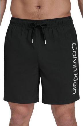 Calvin Klein Core Volley Swim Trunks in Black at Nordstrom Rack, Size Medium