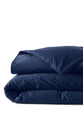 Lands End Pureloft Synthetic Down Comforter in Deep Sea Navy at Nordstrom, Size Twin