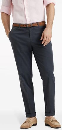 Brunello Cucinelli Tailored Cotton-Blend Trousers - Gray