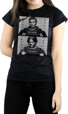 SuperNatural Womens Winchester Mugshots T-Shirt X-Large Black