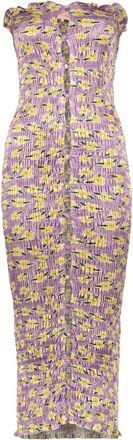 Amy Crookes Abito con stampa a fiori - Viola
