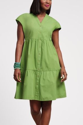 Frances Valentine Breezy Mini Dress in Green at Nordstrom, Size 3X