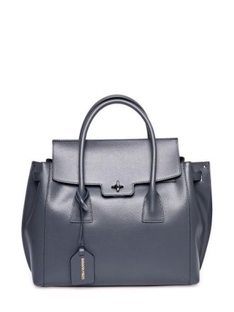 Luisa Vannini Grijs Rundleer Tas