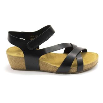 Eric Michael Womens Havana Ankle Strap Platform Sandal In Black