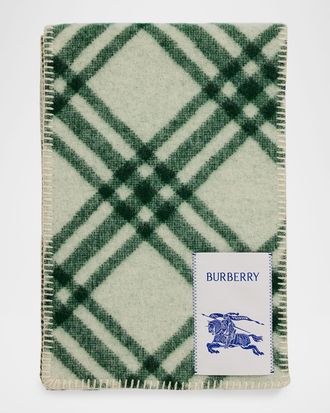 Burberry Men & apos;s Check Wool Scarf