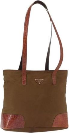 Prada Pre-owned Vintage Tote Bag - Dames - Vintage Shopper - Bruin - ONE Size - Nylon - Vintage