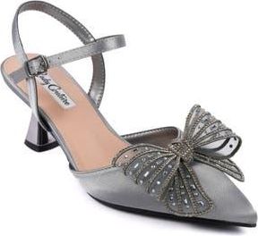 Lady Couture Leslie Pointed Toe Pump in Pewter at Nordstrom Rack, Size 13