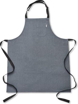 Solino Home Linen Apron 32 x 27 in for Dining Table, Holiday and Everyday Table Decor - Classic Linen Apron in Grey /Black at Nordstrom, Size Large