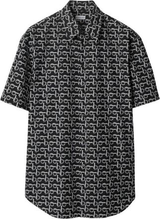 Burberry Monogram B Print Cotton Shirt, Size XX-Large