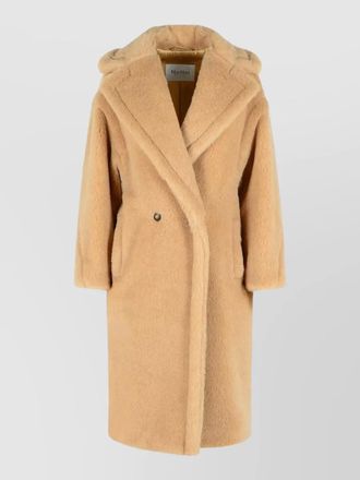 Max Mara teddy hooded alpaca wool long coat