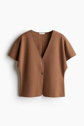 H&M Cardigan mit Fledermaus&auml;rmeln - Dunkelbeige