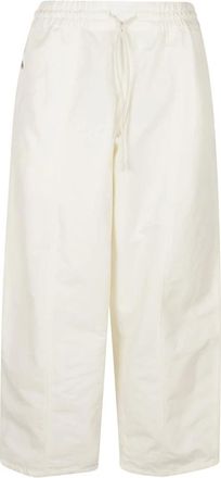 Bottega Veneta Toile Barrel Leg Broek - Dames - Broeken - Wit - Maat: XS Katoen