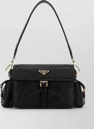 Prada explore nappa leather shoulder bag buckle hardware