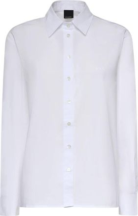 Pinko Poplin Overhemd - Dames - Overhemden - Wit - M - Katoen - Overhemden