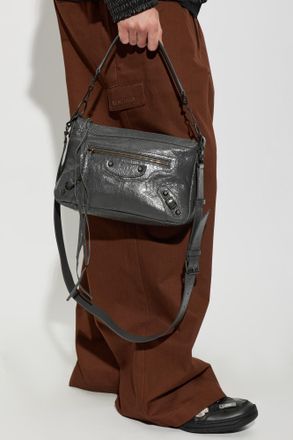 Balenciaga Le City Shoulder Bag, Mens, Grey