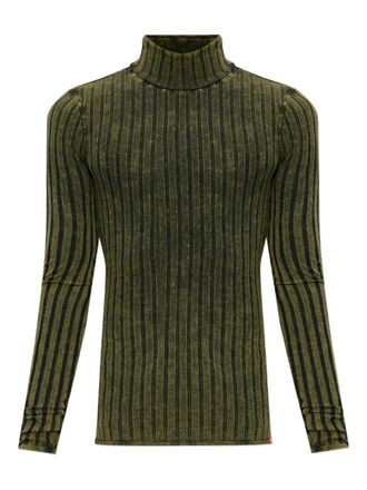 Diesel T-Hansy ribbed roll-neck sweater - men - Cotton - L - Green