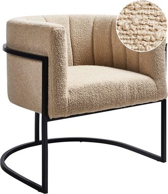 Beliani Sill&oacute;n Boucl&eacute; Beige