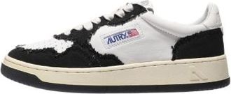 Autry Medalist Low Goatskin White Black AULM-CB02