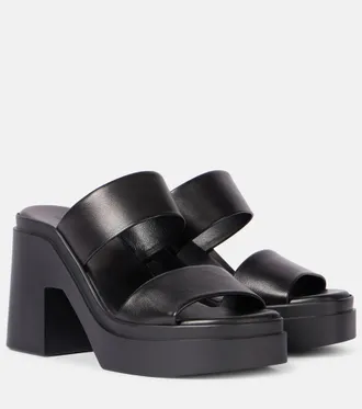 Robert Clergerie Next 110 leather platform mules