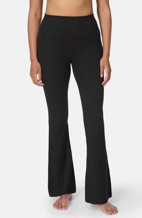 Sweaty Betty Glow Flex Rib Flare Pants in Black at Nordstrom, Size X-Small