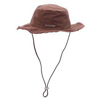 Jacquemus Hats, unisex, Brown, Size: 56 CM Artichaut Bucket Hat