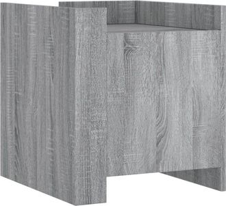 vidaXL Mesita De Noche Madera De Ingenier&iacute;a Gris Sonoma 45x50x50 Cm Vidaxl