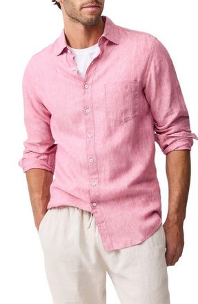Rodd & Gunn Coromandel Button-Up Linen Shirt in Orchid at Nordstrom, Size Xxx-Large
