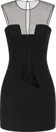 Nensi Dojaka Tulle Insert Dress - Dames - Korte kleedjes - Zwart - XS - Polyester - Kleedjes