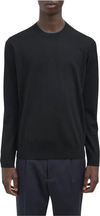 Paolo Pecora Maglia Girocollo in Lana - - Knitwear - Uomo - Nero - L