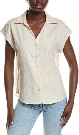 Jones New York Classic Linen-Blend Blouse