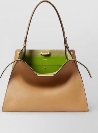 Fendi tote bag structured shape top handle