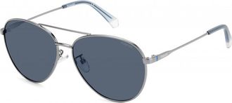 Polaroid Womens PLD-4142-G-S-X-6LB PLD 4142 G S X 60 6LB Sunglasses - Silver - One Size