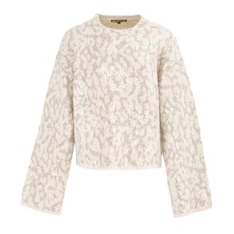 Biba Dames Luipaardprint Trui (Beige/Grey)