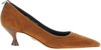 Thom Browne Wingtip D&eacute;collet&eacute; Pump - female - Thom Browne - Pumps - Brown - 3 1/2 UK - Shoes