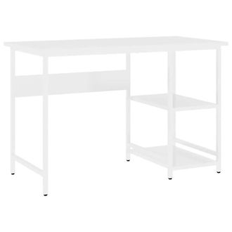 Berkfield Home Computer Desk White 105x55x72 cm MDF & Metal | Size: 105 x 55 x 72 cm