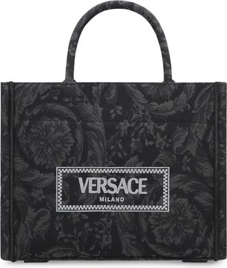Versace Piccola Athena Tote bag - Dames - Shoppers - Zwart - ONE Size - Katoen - Tassen